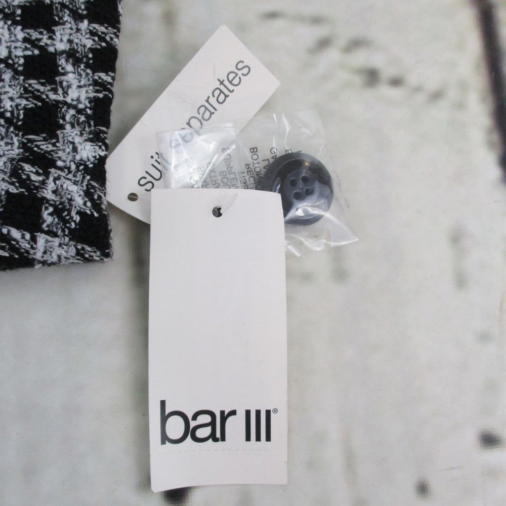Bar III Suit Separates Houndstooth Jacket - Picture 7 of 9